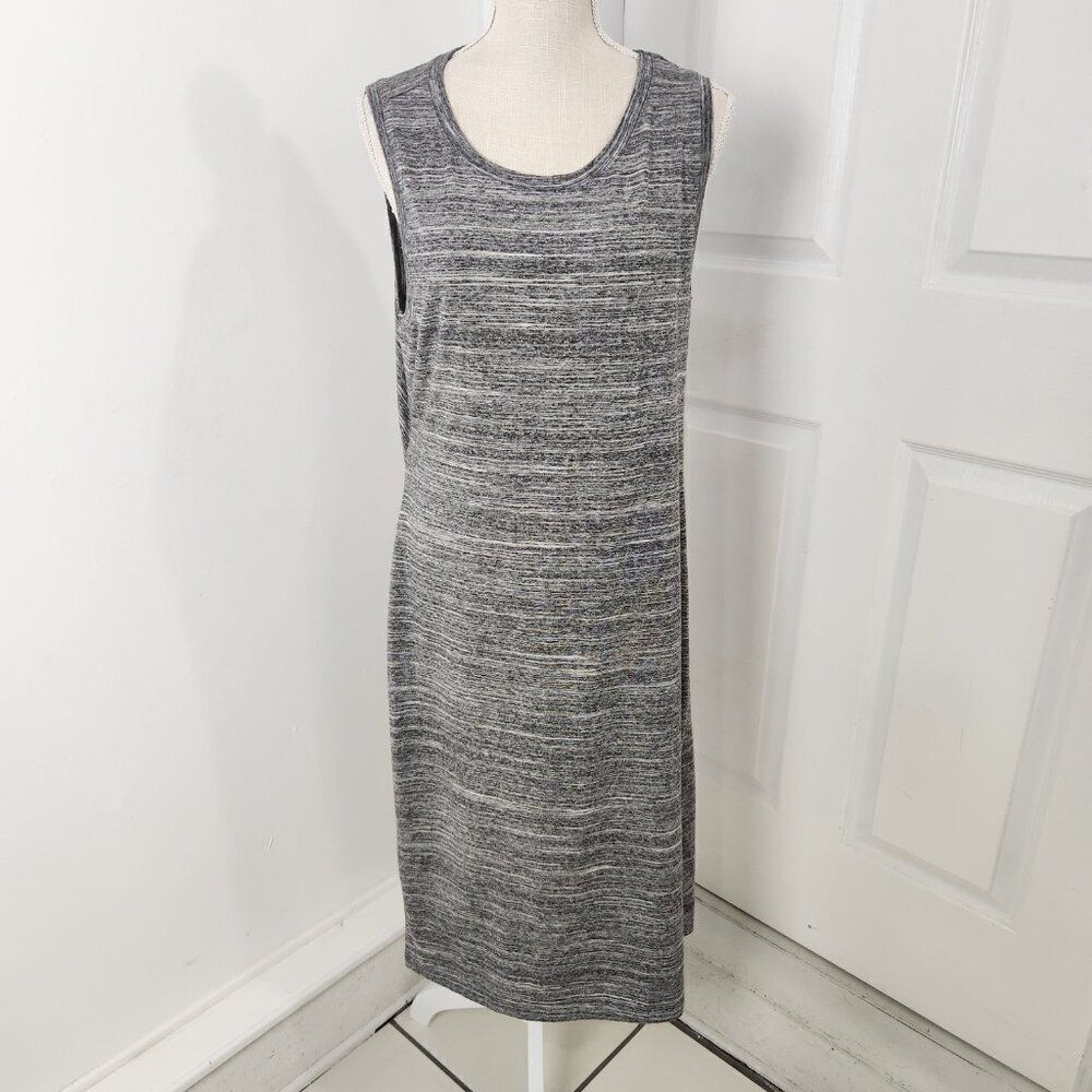 Fabletics Dress Womens XL Gray Space Dye Eileen Midi Open Back Cruise Resort - Picture 2 of 13
